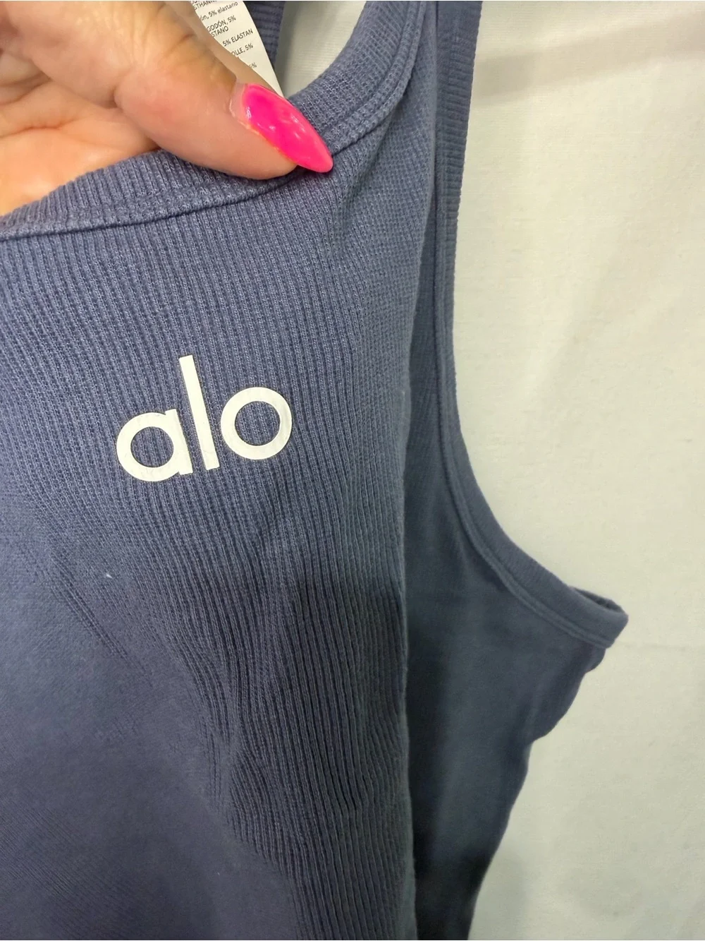 Alo Aspire Ribbed Cropped Tank - Size. Large